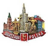 3D-Kühlschrankmagnet, Warschau, Polen, Souvenir, Heim und Küche,...