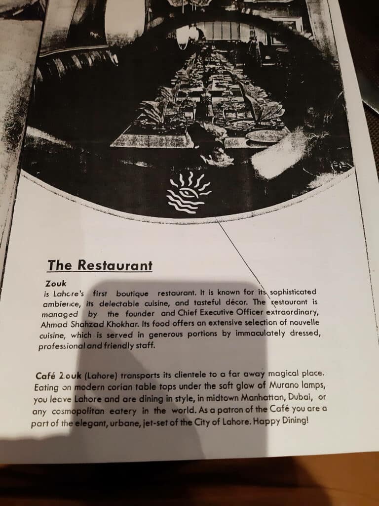 restaurant zouk