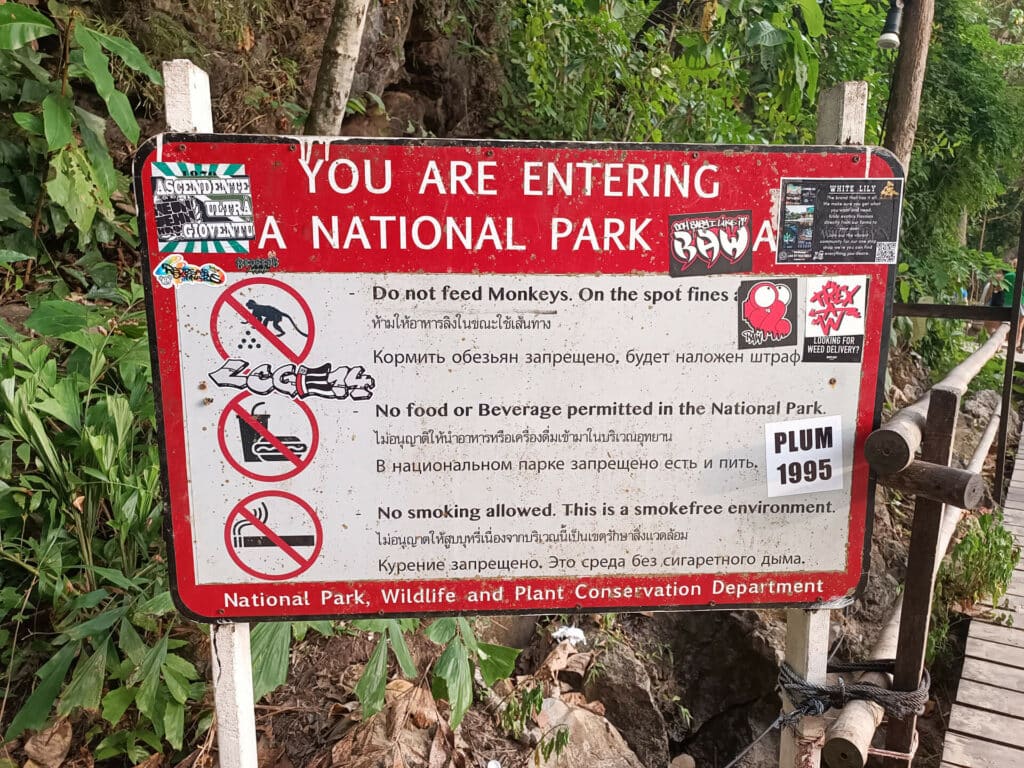 nationalpark monkey-trail infotafel