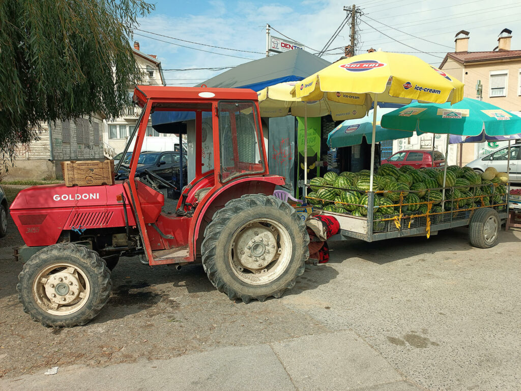 wassermelone traktor