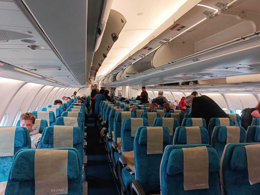 sri lankan airlines leeres flugzeug