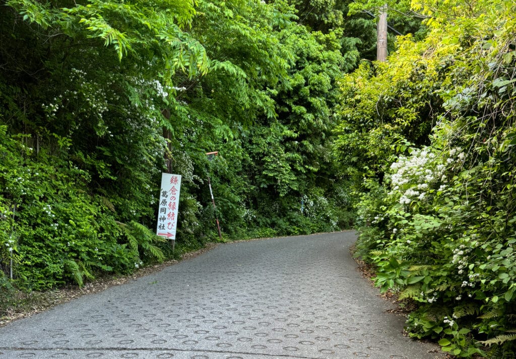 Zeniarai Benten Ugafuku Jinja weg nach oben