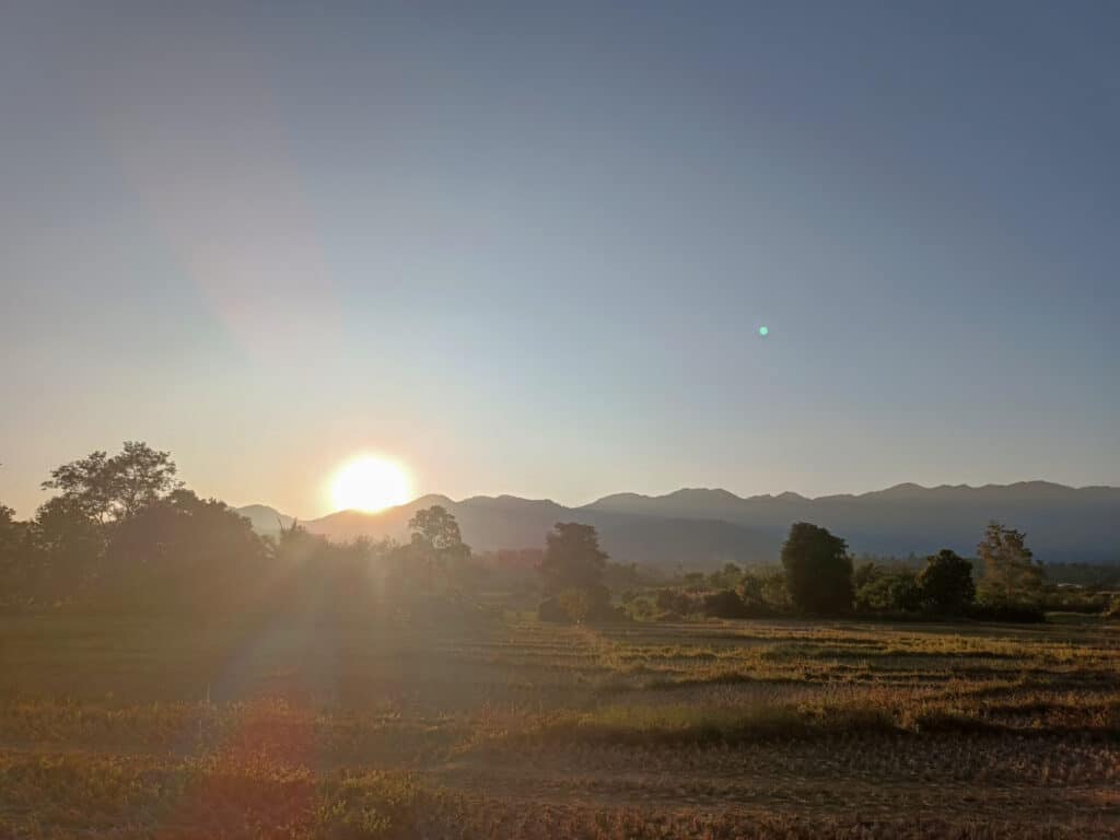 sonnenuntergang in pai