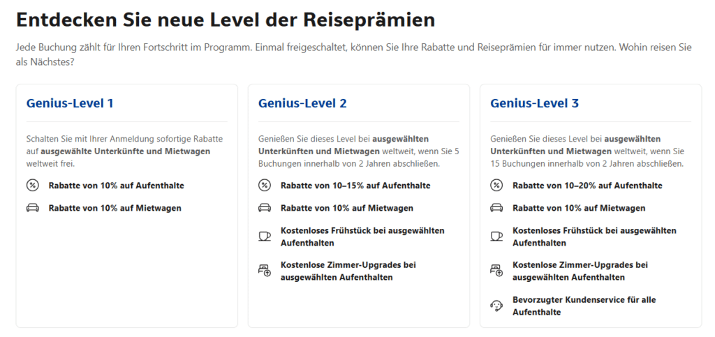 genius treueprogramm booking.com