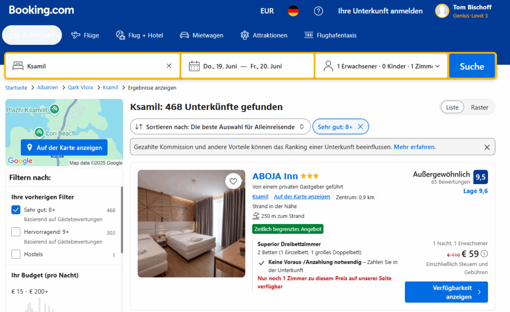 booking.com filter 8