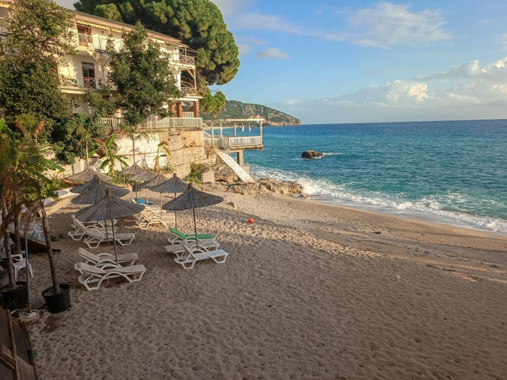 bucht, strand, albanien