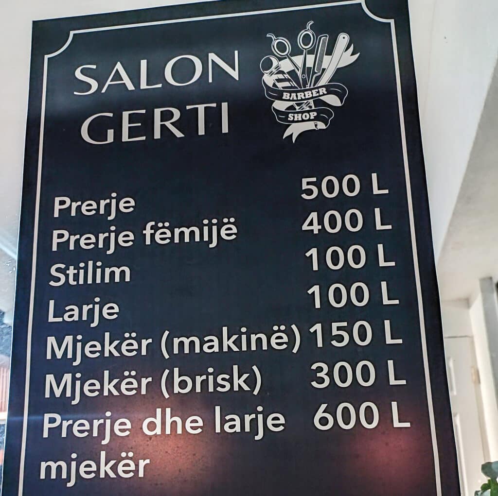 friseur preis albanien