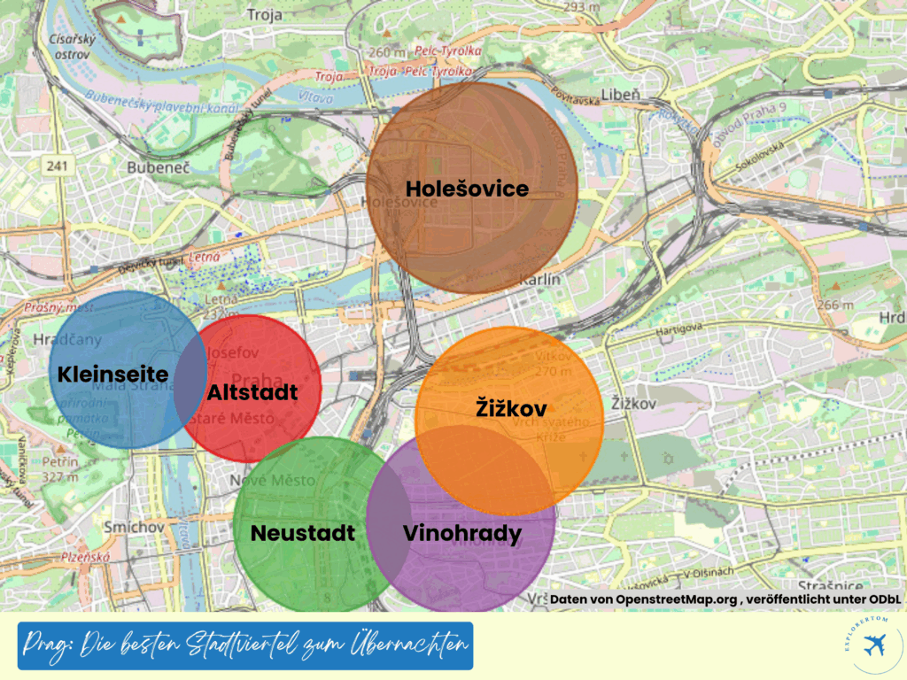 wo übernachten prag karte
